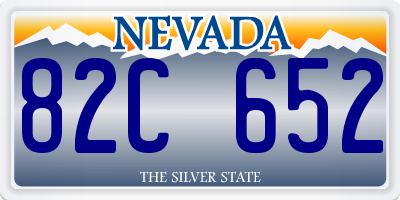 NV license plate 82C652
