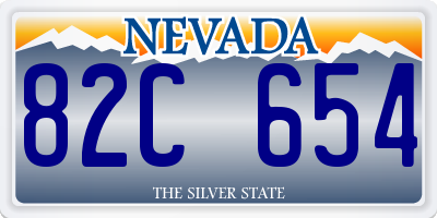 NV license plate 82C654