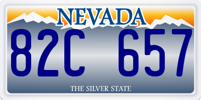 NV license plate 82C657