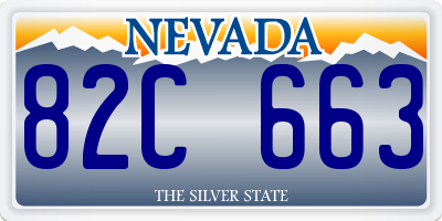 NV license plate 82C663