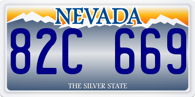 NV license plate 82C669