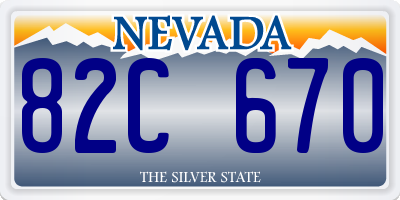 NV license plate 82C670