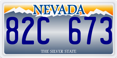 NV license plate 82C673
