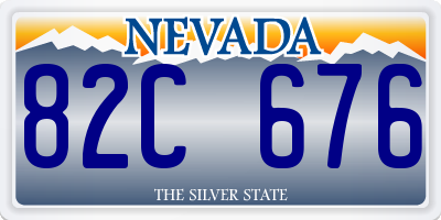 NV license plate 82C676
