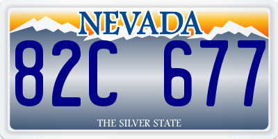 NV license plate 82C677