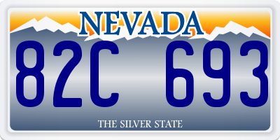 NV license plate 82C693