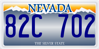 NV license plate 82C702