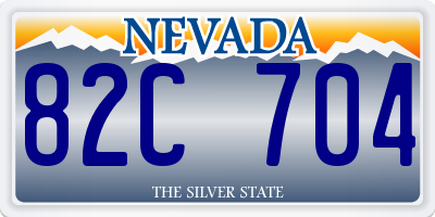 NV license plate 82C704