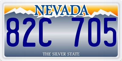 NV license plate 82C705