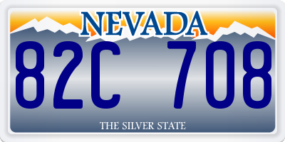 NV license plate 82C708