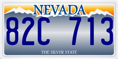 NV license plate 82C713