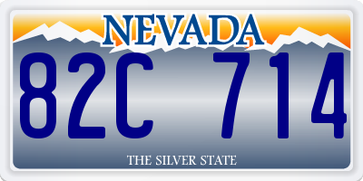 NV license plate 82C714