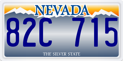 NV license plate 82C715