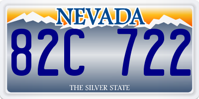 NV license plate 82C722