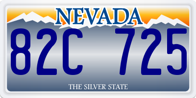 NV license plate 82C725