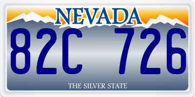 NV license plate 82C726