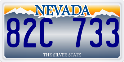 NV license plate 82C733