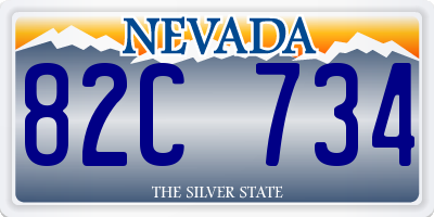 NV license plate 82C734