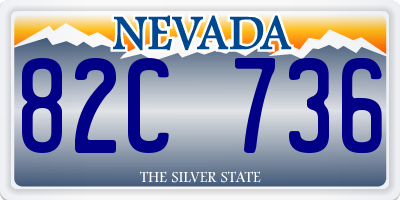 NV license plate 82C736
