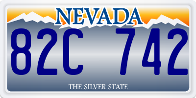 NV license plate 82C742