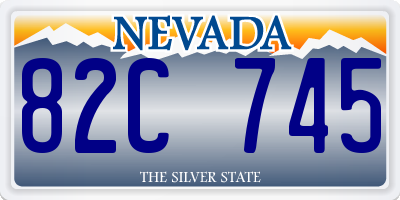 NV license plate 82C745