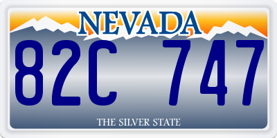 NV license plate 82C747