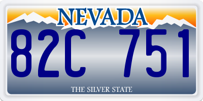 NV license plate 82C751