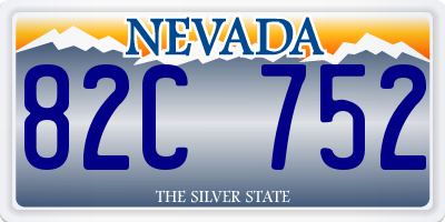 NV license plate 82C752