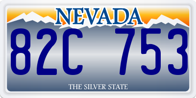 NV license plate 82C753