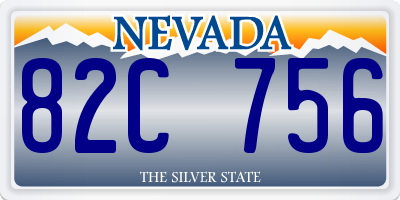 NV license plate 82C756