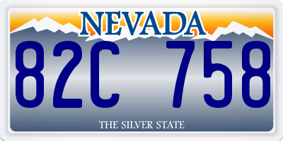 NV license plate 82C758