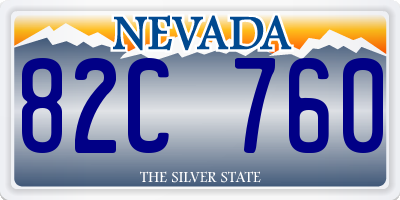 NV license plate 82C760