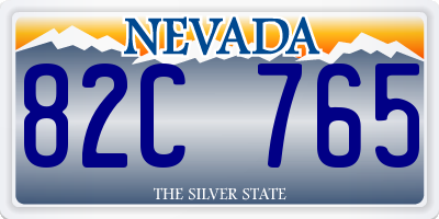 NV license plate 82C765