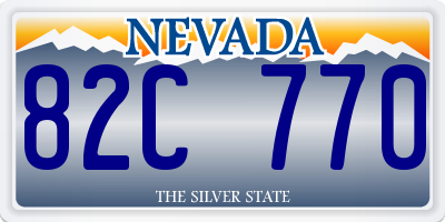 NV license plate 82C770