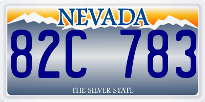 NV license plate 82C783