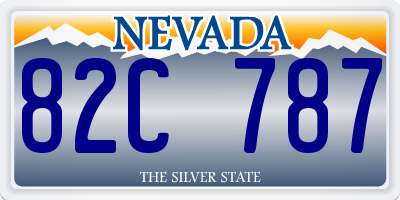 NV license plate 82C787