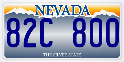 NV license plate 82C800