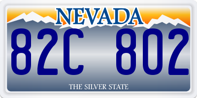 NV license plate 82C802