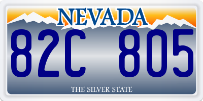 NV license plate 82C805