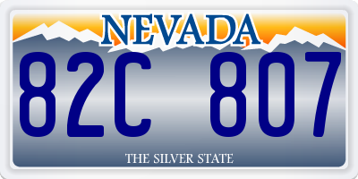 NV license plate 82C807