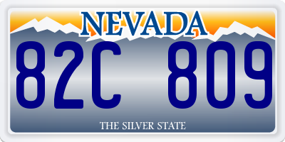 NV license plate 82C809