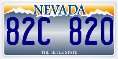 NV license plate 82C820