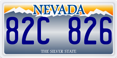 NV license plate 82C826