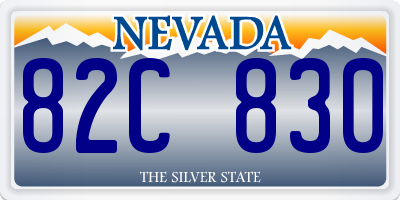 NV license plate 82C830