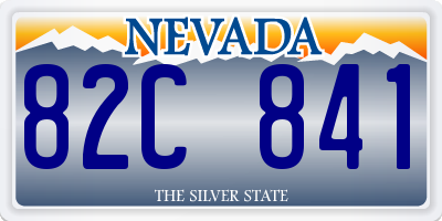 NV license plate 82C841