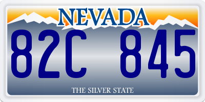 NV license plate 82C845
