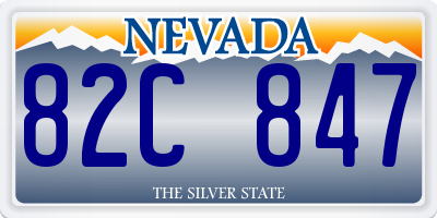 NV license plate 82C847