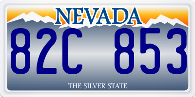 NV license plate 82C853