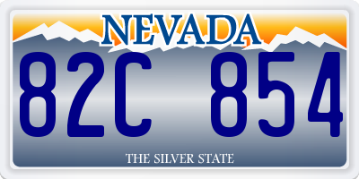 NV license plate 82C854