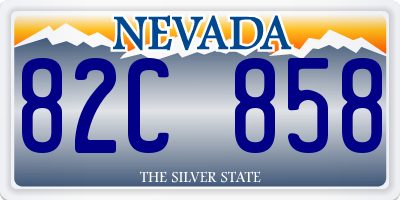 NV license plate 82C858